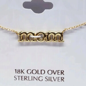 MOM Giani Bernini 18k Gold Over 925 Sterling Silver Pendant Necklace 18"in NWT